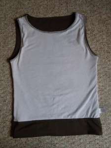 Lucy Poly/Spandex Brown Athletic Yoga Sleeveless Shirt Womens S  