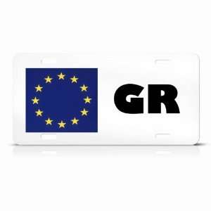  Greece Greek European Union Flag Metal License Plate Wall 