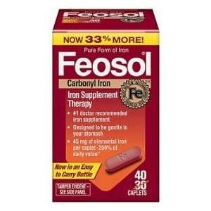  Feosol Carbonyl Iron Supplement Therapy Caplets 40 Health 