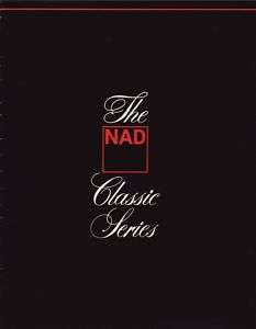 NAD Classic Series Brochure 1987  