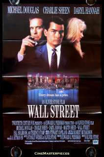 WALL STREET * 1SH ORIG MOVIE POSTER 1987 GORDON GEKKO  