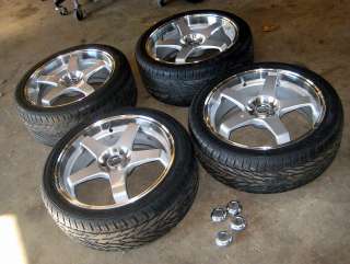 20 BMW 5 Spoke Wheels Set w Tires Staggered 20x8 20x9 ASA X3 X5 325i 