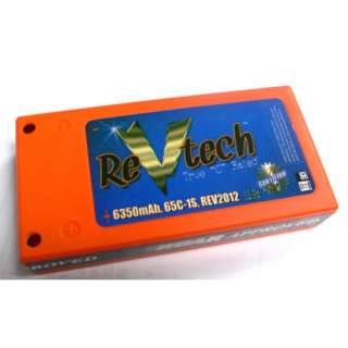 Trinity Revtech 6350mAh 3.7v 1 cell 65c Bullet True C Rated REV2012 
