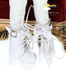 Blythe/Lati Yellow Shoes Victorian Leather Boots White  