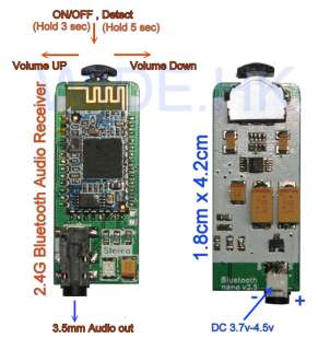Bluetooth 3.5mm Stereo Audio Module ( Transmitter ) 105mW Headphone 