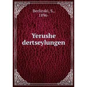  Yerushe dertseylungen S., 1896  Berlinski Books