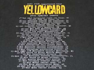YELLOWCARD CONCERT t shirt 2004 TOUR XL  