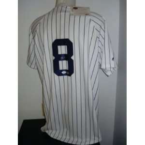  Yogi Berra Autographed Yankees Majestic Jersey Psa/dna 