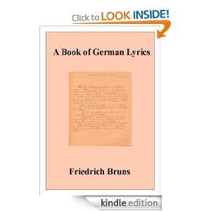 Book of German Lyrics (Historischen Kontext) (Active Index) (German 