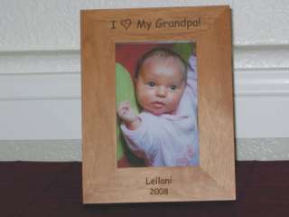 5x7 I Love My Grandpa Picture Frame Personalized  