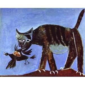   Pablo Picasso   24 x 20 inches   Wounded Bird and Cat