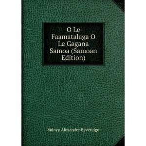   Le Gagana Samoa (Samoan Edition) Sidney Alexander Beveridge Books