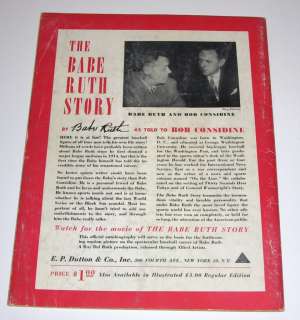 Vintage 1948 The Babe Ruth Story Magazine ~ Yankees  