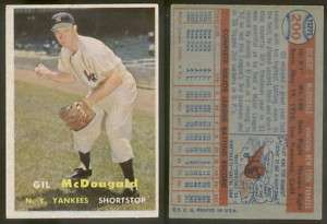 3247) 1957 Topps 200 Gil McDougald Yankees EM  
