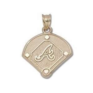 Atlanta Braves 5/8 Field Pendant   10KT Gold Jewelry