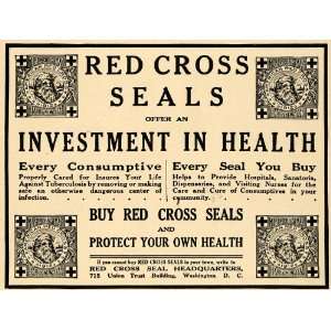  1912 Ad Red Cross Seals Investment in Health Stamps 