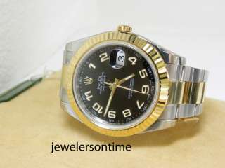 Rolex mens SS/18K Datejust II 2 never worn or sized 2011 model 41mm 