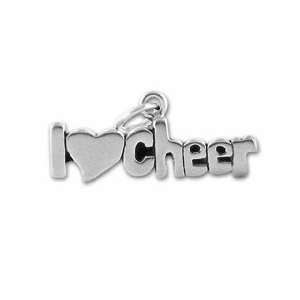  Cheer, I Heart Cheer Leading Word Phrase Charm Pendant by 
