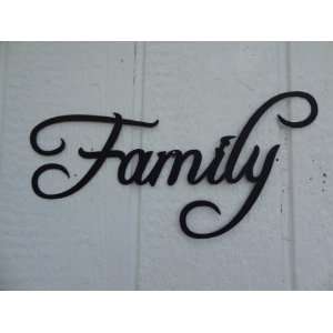  Family Word Home Decor Metal Wall Art