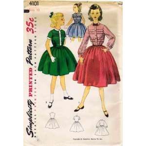   4101 Sewing Pattern Girls Tucked Dress Size 10 Arts, Crafts & Sewing