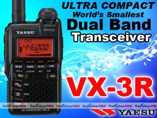 Yaesu VX 3R Dual Band VHF UHF Ham Portable Radio VX3R  