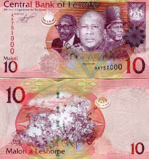 LESOTHO 10 Maloti 2010 2011 P New UNC  