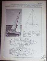 1971 PEARSON 33 Yacht Sailboat boat ad   spec page  