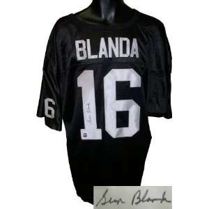  George Blanda Autographed Jersey   Oakland Black Wilson 
