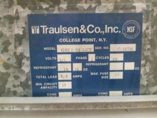 Traulsen 1 Door Refrigerator Model GRI1 32 LUT 115 Volts Single Phase 