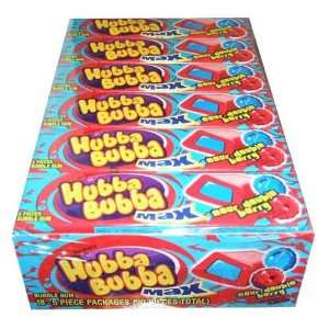 Wrigleys Hubba Bubba Max Bubble Gum, Sour Double berry, 5 Piece Packs 