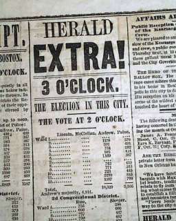   War Newspaper ABRAHAM LINCOLN ELECTION (Ongoing Voting) & NYC Riot
