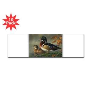  Bumper Sticker (10 Pack) Wood Ducks 