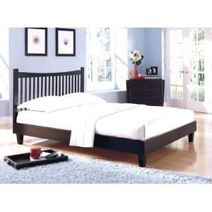    Jakarta Black Finish Queen Size Solid Wood Bed