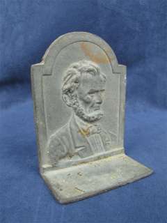 Vintage Lead Mini Book End of President Abraham Lincoln  