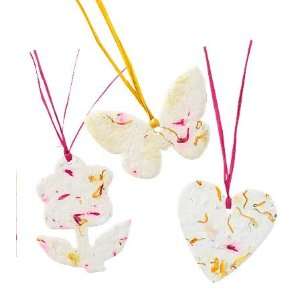  Biodegradable Paper Ornament Embedded with Flower Seeds 