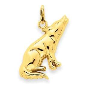  14k Wolf Charm   JewelryWeb Jewelry