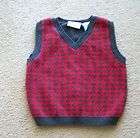 Little Bitty Toddler Boys Sweater Vest Gray and Red V N