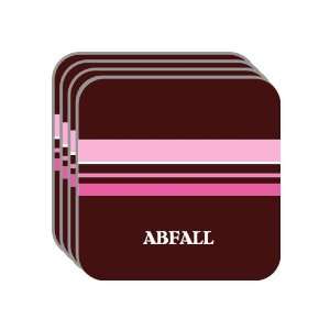 Personal Name Gift   ABFALL Set of 4 Mini Mousepad Coasters (pink 