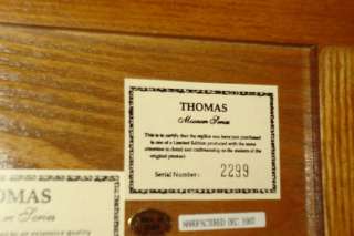Tool Chest, Thomas Museum Series s/n 2293 SOLID OAK new  
