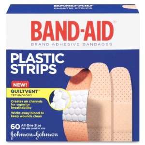  BAND AID Plastic Bandages,0.75   60 / Box   Tan Office 