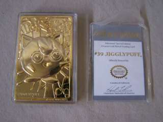 Pokemon SE 23K Gold Plated Jigglypuff Trading Card #39  