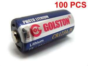Golston CR123A DC flashlight Battery 1400mAh 3V x100  
