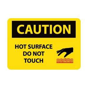   Caution, Hot Surface Do Not Touch, Graphic, 10 X 14, .040 Aluminum
