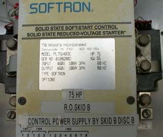soft starters 75 250hp 200 600V+75cf Nema4&12 cabinet  