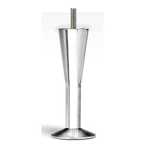  5 1/2 Chrome Polished Contemporary Flute Furniture Leg 