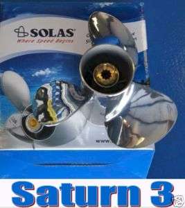 Tohatsu or Nissan Propeller 25hp thru 30hp Solas New Saturn 3 Blade 
