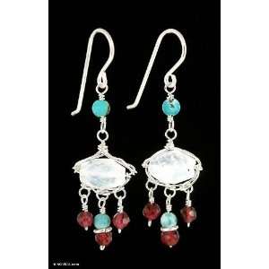  Garnet and moonstone earrings, Accountant Jewelry