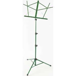   Music Stand; Green Tubular Base, Wire Stand with Carry Bag Musical