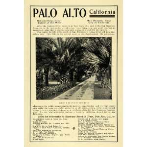  1908 Ad Palo Alto California Chamber Commerce Tourism 