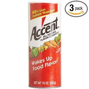 Accent Flavor Enhancer, 10 Ounce Containers (Pack of 3)  